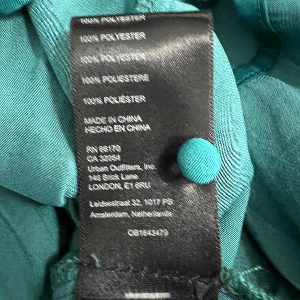 Anthropologie Long Sleeve Teal Pintuck Blouse Size Medium - Picture 7 of 7